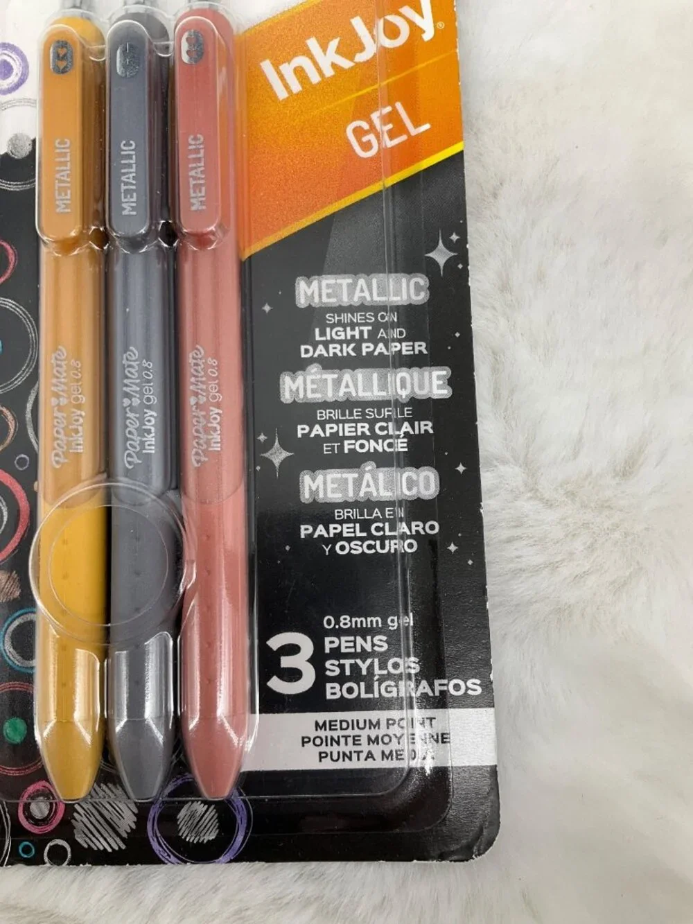 PaperMate Inkjoy Gel Pens .8mm Medium Metallic  set of 3 NEW - Picture 2 of 4